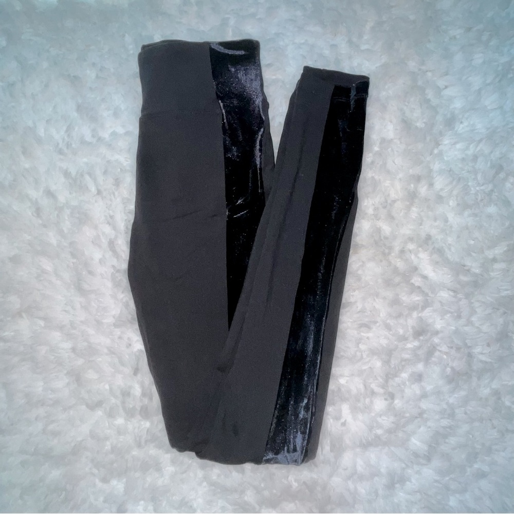 Black Athleta Leggings with Velvet